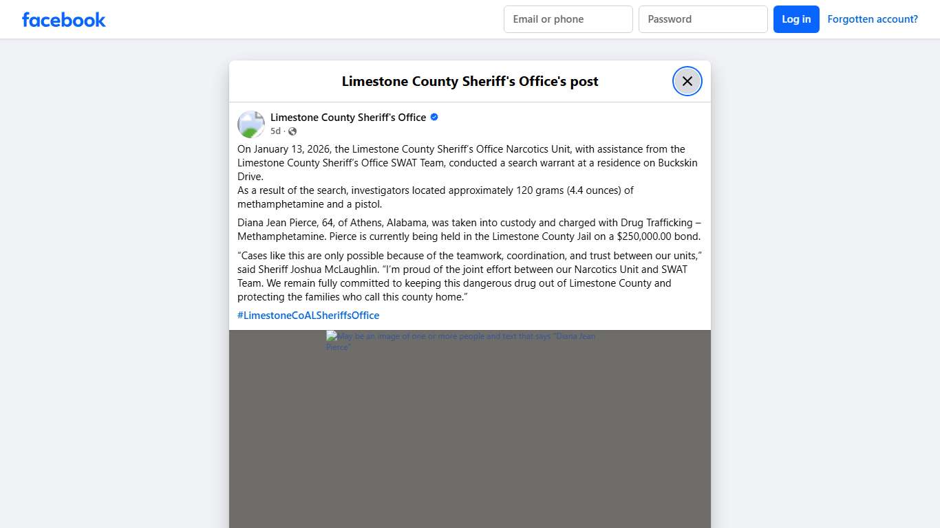 On January 13, 2026,... - Limestone County Sheriff's Office Facebook